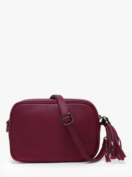 Cross Body Tas Caviar Leder Milano Rood caviar CA2006N ander zicht 3